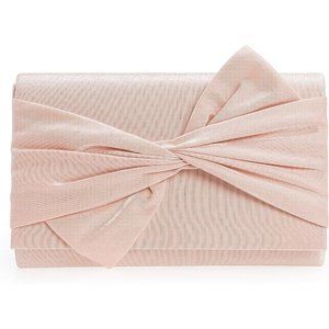 Women Satin Bow Flap Formal Party Clutch